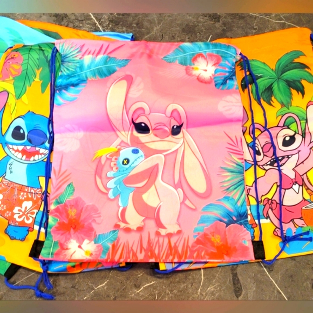 ✨️Colorful ✨️Stitch Drawstring Bags 1/$15 Or 11/ $45 - Picture 4 of 7